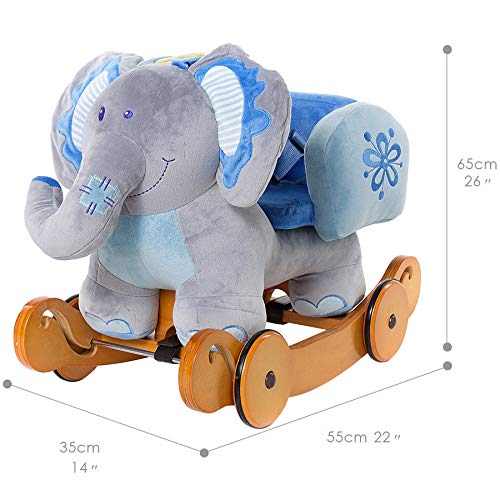 Labebe Schaukeltier Elefant mit Rädern - 7
